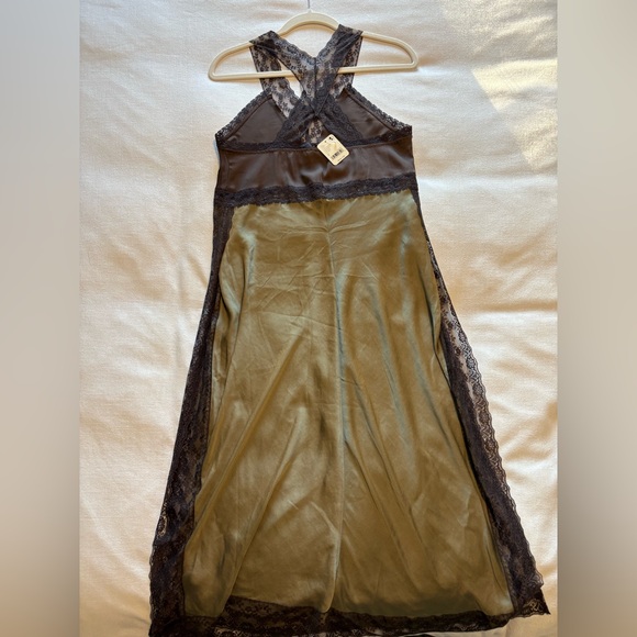 Free People Intimate Lace Slip Dress-Moss - Picture 4 of 6